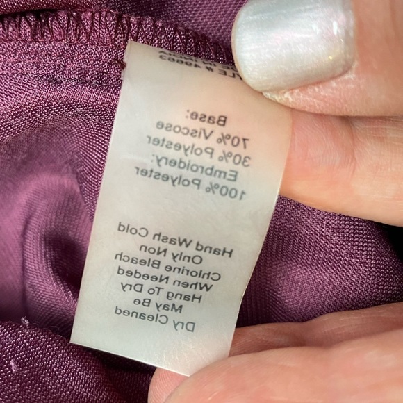 Soft Surroundings Cranberry Velvet Holiday Dress size Large Tall - Picture 8 of 11